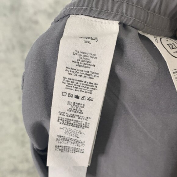 Allbirds Natural Run Shorts Mens XXXL Gray Lightweight Drawstring Merino Workout - Picture 8 of 11